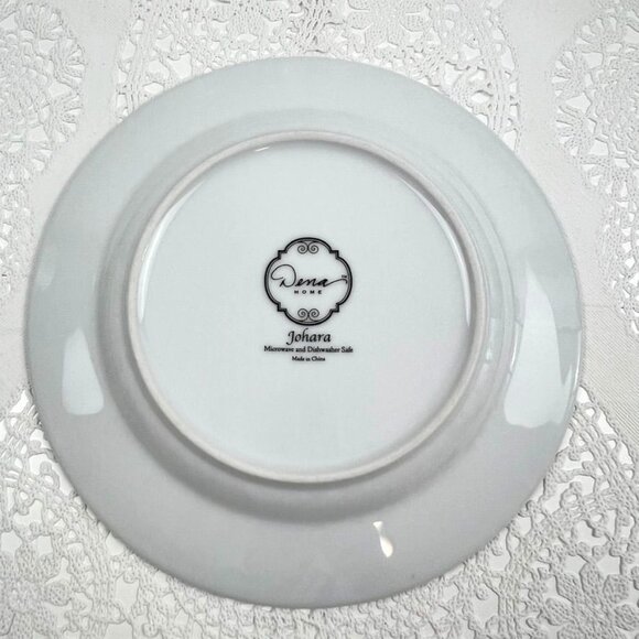 Johara by Dena Home Set of 4 Porcelain Salad Plates 8" Blue Yellow - Picture 3 of 9